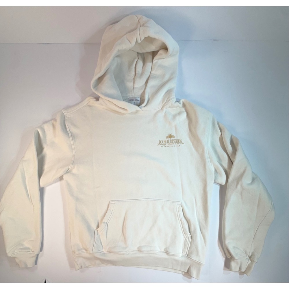 Cotton Citizen x Patron El Cielo Do Not Disturb White Graphic Hoodie Medium